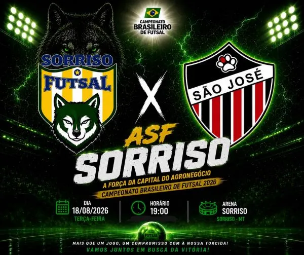ASF recebe o São José nesta terça-feira pelo Campeonato Brasileiro de Futsal