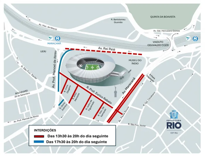 Fluminense x Remo: CET-Rio monta operação de trânsito para jogo no Maracanã