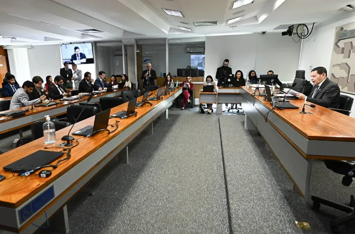 A Comissão de Segurança Pública do Senado (CSP) durante reunião em julho passado - Foto: Saulo Cruz/Agência Senado