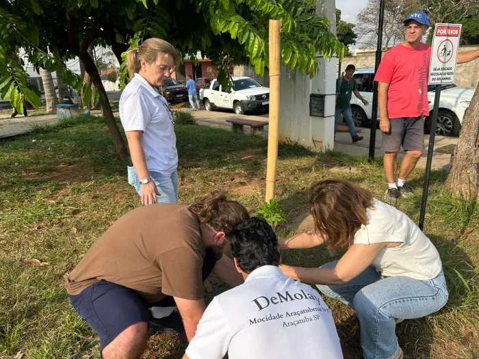 Araçatuba Mais Verde realiza plantio de 28 árvores em dois pontos da cidade