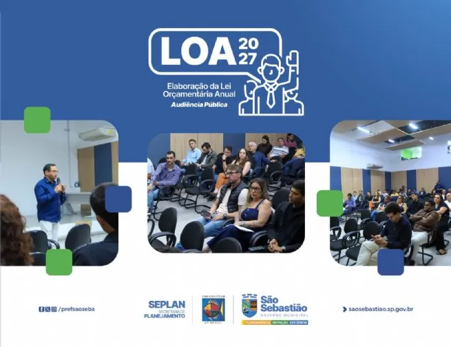 São Sebastião abre participação popular para definir prioridades e investimentos do orçamento de 2027