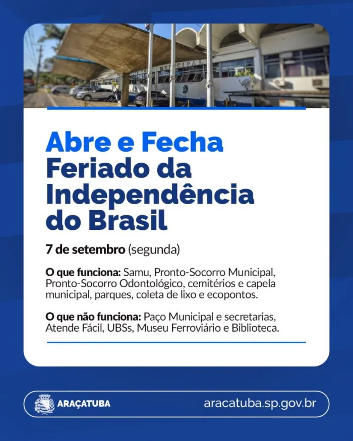 Foto: Reprodução/Prefeitura de Araçatuba - SP