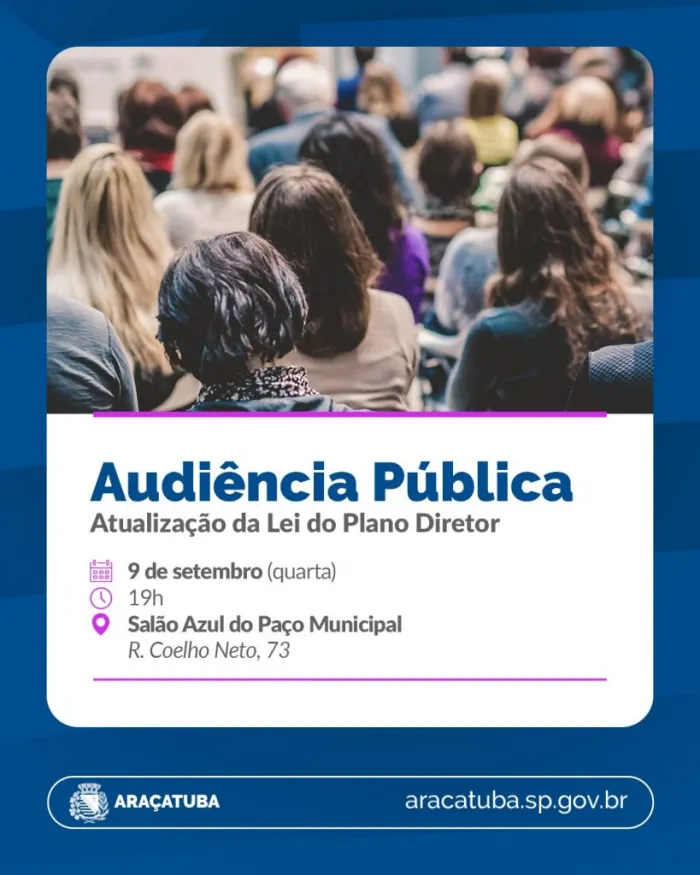 Prefeitura realiza 2ª e última audiência pública para atualização do Plano Diretor