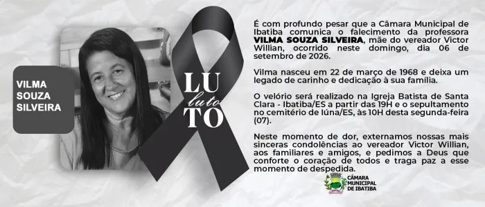 ?️NOTA DE PESAR: VILMA SOUZA SILVEIRA
