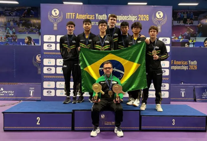 Técnico do Time PG de tênis de mesa é campeão Pan-americano com a seleção brasileira