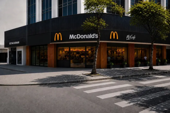 Fato Gestora / Imagem de projeção da fachada da nova unidade do McDonald’s em Botafogo 