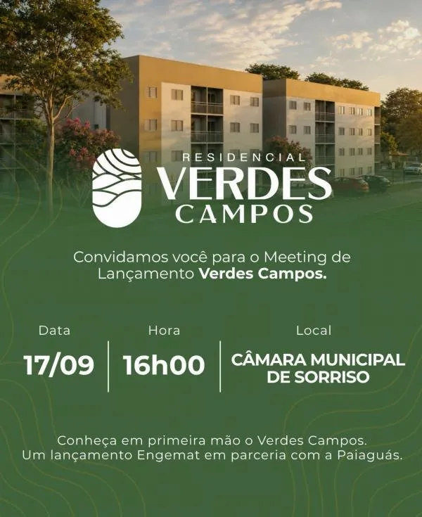 Sorriso lança empreendimento habitacional com 640 apartamentos nesta quinta-feira
