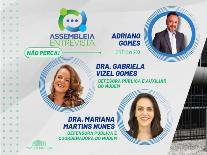 Assembleia Entrevista debate violência política de gênero e nova central de atendimento do NUDEM