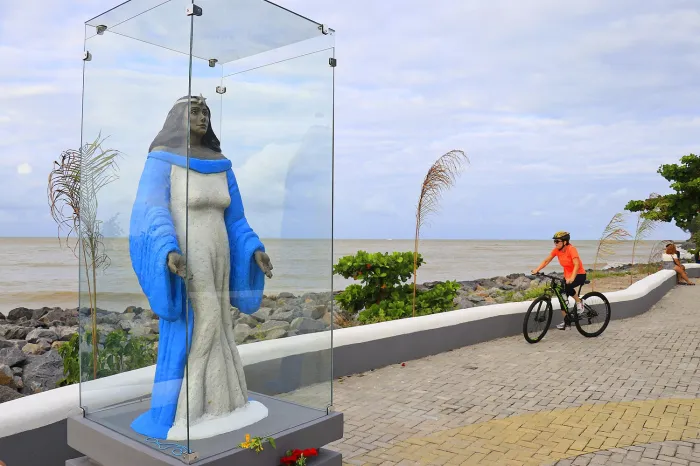 Prefeitura reforça proteção à estátua de Iemanjá após ato de vandalismo em João Pessoa