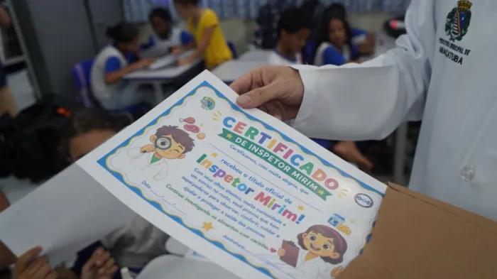 Projeto Inspetor Mirim realiza mais uma aula especial na EMEB Jardim TV