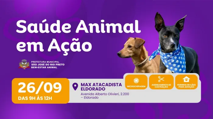 Saúde Animal em Ação terá nova edição no Eldorado, neste sábado