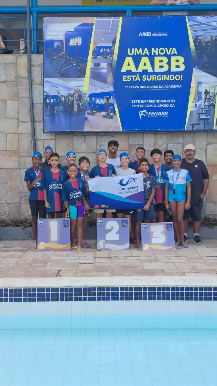 Fundação Campeões do Amanhã conquista nove medalhas no Paraibano de Natação em piscina curta