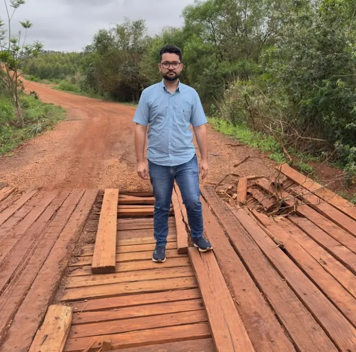 João Paulo cobra melhorias em estradas rurais e reforma urgente de ponte que liga as fazendas Remanso e Continental
