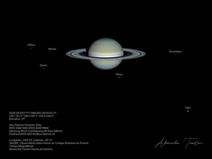 Paranaense que teve foto de Saturno publicada no site da NASA é o convidado do Assembleia Entrevista