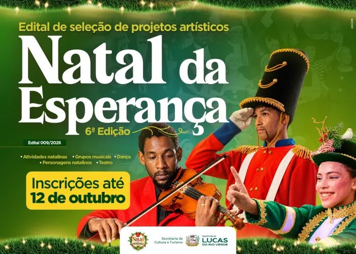 Natal da Esperança 2026: inscrições para a seleção de atrações artísticas encerra na próxima segunda-feira (12)