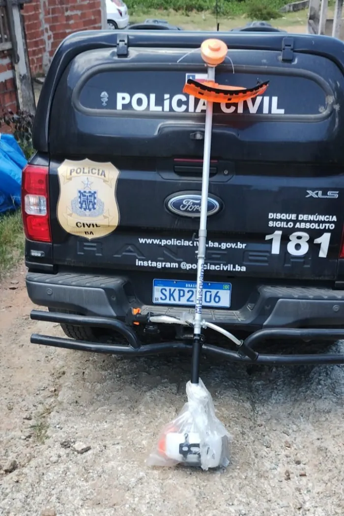 Roçadeira furtada de estabelecimento comercial é recuperada pela Polícia Civil em Itabuna