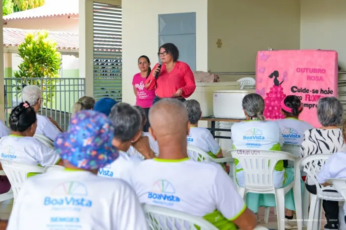 OUTUBRO ROSA E PRATA - Palestra orienta projetos sociais sobre prevenção e diagnóstico precoce do câncer de mama