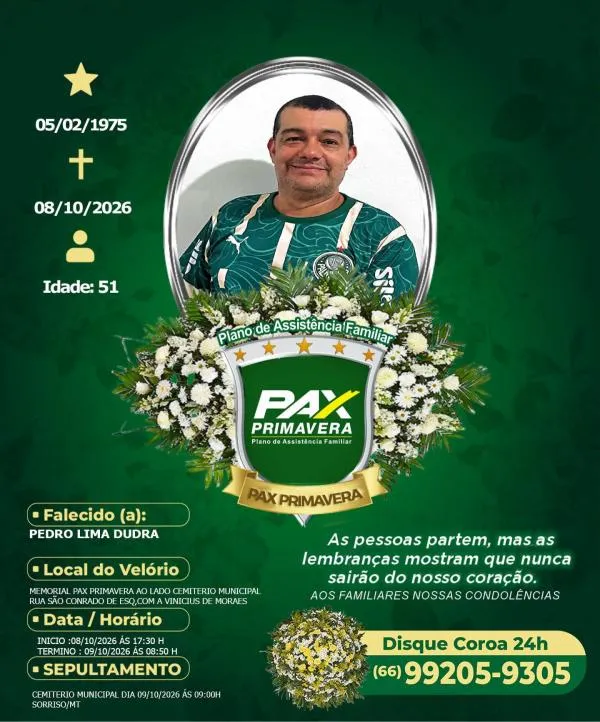 Prefeitura lamenta falecimento de Pedro Lima