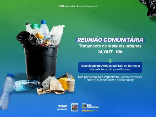 Prefeitura de São Sebastião promove reunião comunitária sobre tratamento de resíduos urbanos em Boraceia