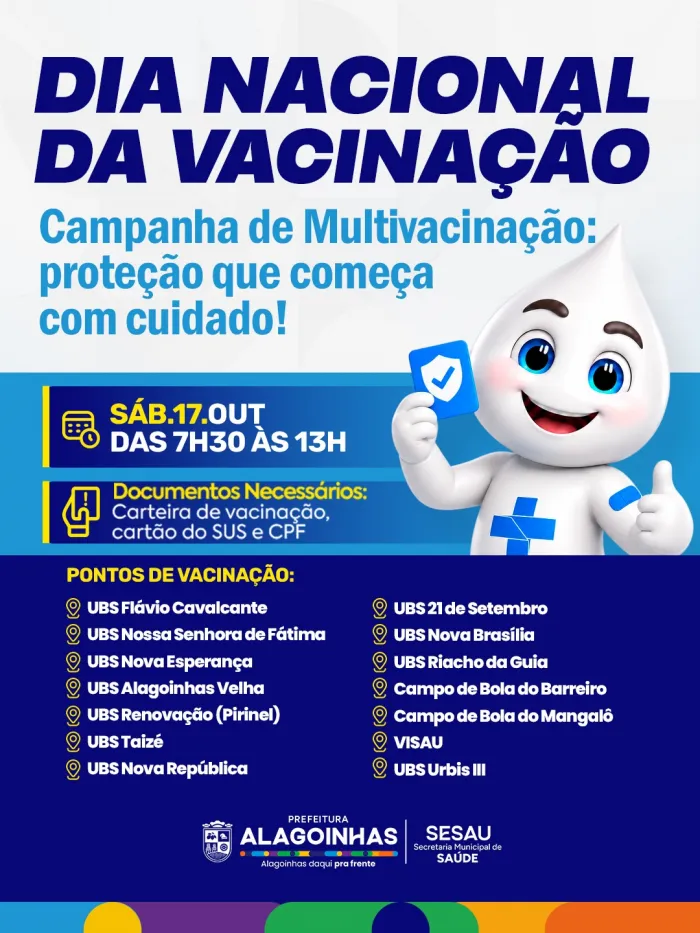 Alagoinhas promove campanha em celebração ao Dia Nacional da Vacinação