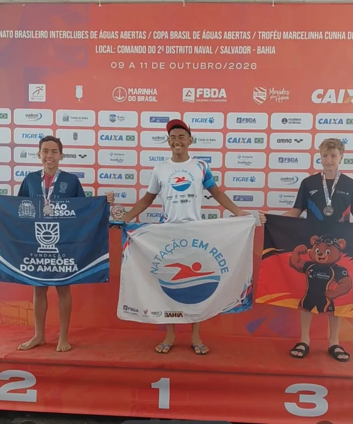 ‘Campeões do Amanhã’ conquista três medalhas na Copa Brasil e no Brasileiro de Águas Abertas