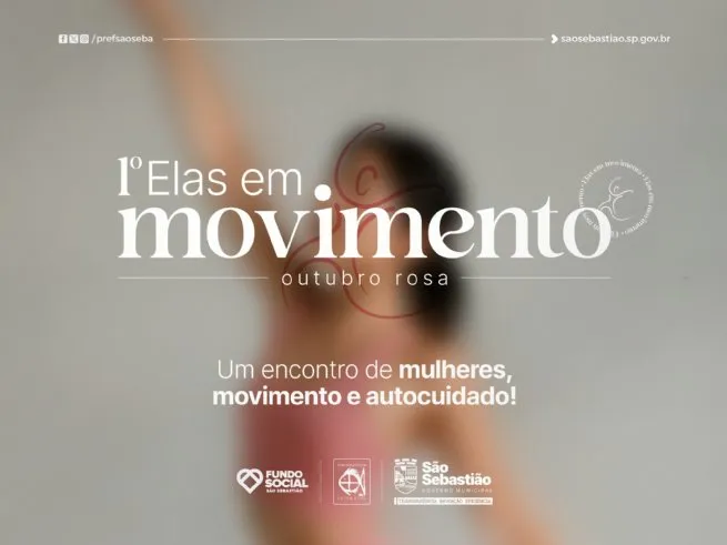 Prefeitura de São Sebastião promove 1º Elas em Movimento nos dias 19 e 24 de outubro