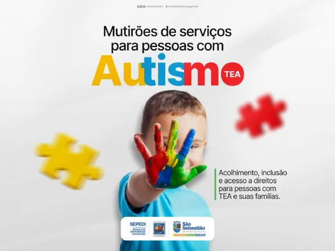 Prefeitura de São Sebastião realiza mutirões de serviços voltados a pessoas com autismo