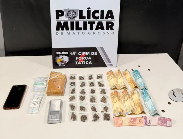 Força Tática apreende adolescente com tablete e porções de maconha em Várzea Grande