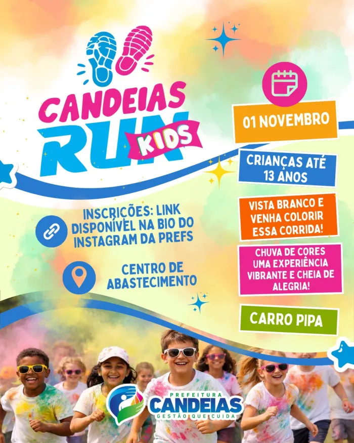 Candeias RUN Kids: 1ª edição de corrida voltada ao público infantil será realizada em novembro; confira