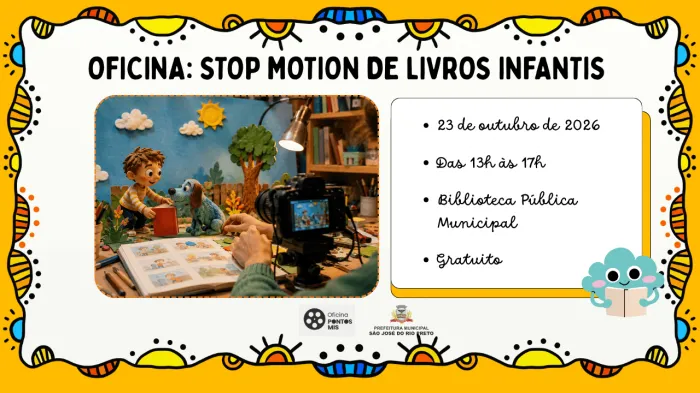 Oficina gratuita ensina stop motion a partir de livros infantis