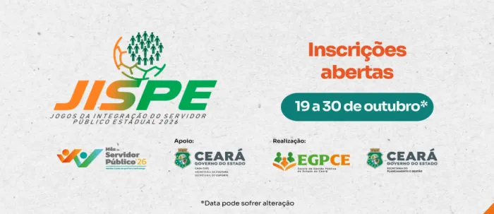 Governo do Ceará abre inscrições para Jogos da Integração do Servidor Público Estadual 2026 