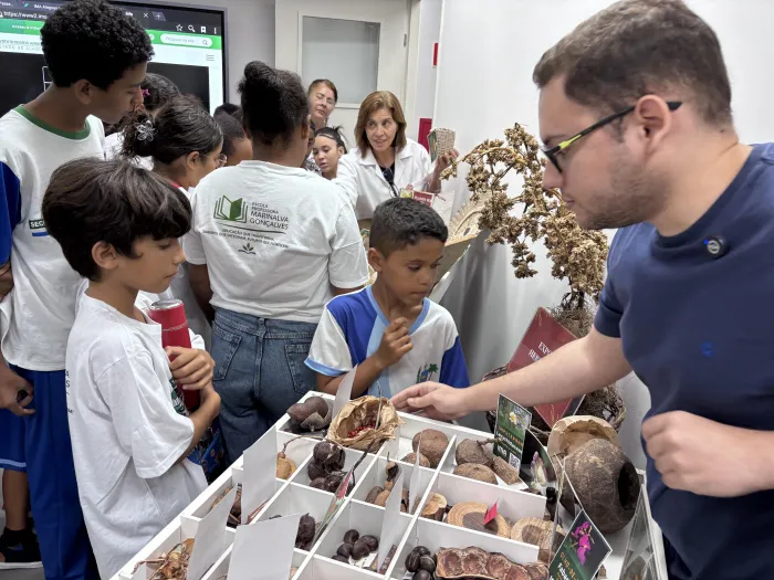 Estudantes de Barra de São Miguel conhecem o Herbário MAC durante visita ao IMA/AL