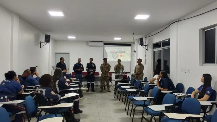Ao final da apresentação, houve um momento dedicado para que os profissionais pudessem tirar dúvidas - Arnaldo Santtos / Ascom Samu