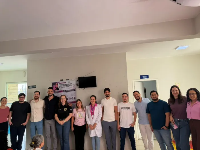 Ação que reuniu cerca de 50 pessoas abordou o protocolo de atendimento médico de urgência às vítimas de violência sexual, a notificação compulsória e a prevenção ao câncer de mama - 20/10/2026 - Fonte/Crédito: ASCOM PCBA
