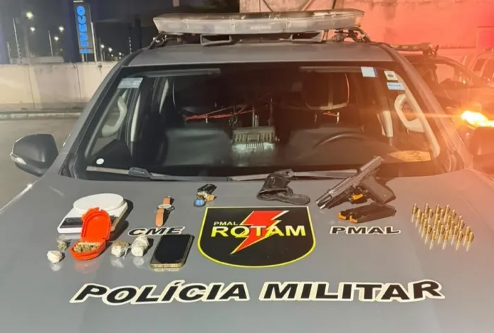 PM apreendeu drogas, arma e munições em ocorrências registradas em Maceió e Arapiraca - Ascom PMAL
