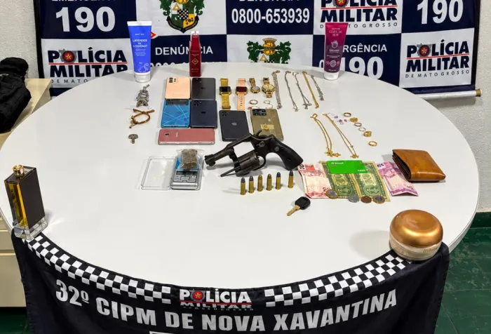 Quatro suspeitos de roubos em Água Boa são presos pela Polícia Militar em Nova Xavantina