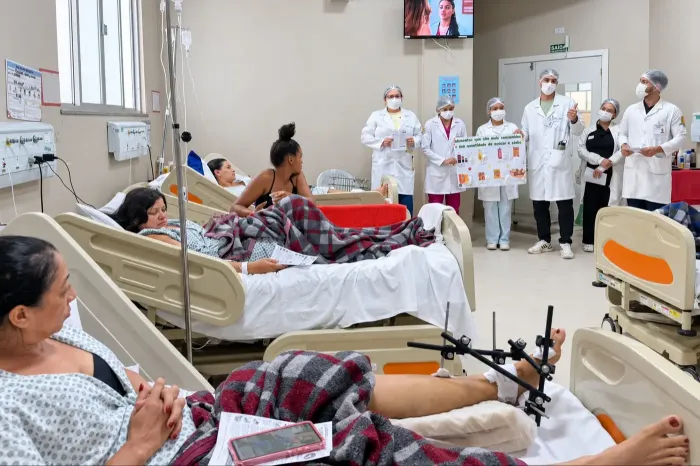 Hospital Estadual Público Galileu promove orientação sobre alimentação saudável para pacientes e acompanhantes