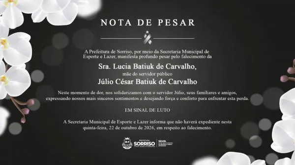 Prefeitura lamenta morte de mãe de servidor