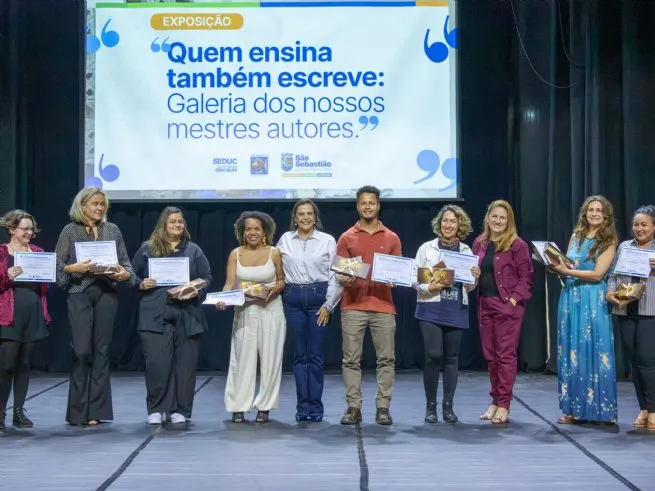 Exposição ‘Quem ensina também escreve’ reúne produção literária de professores em São Sebastião