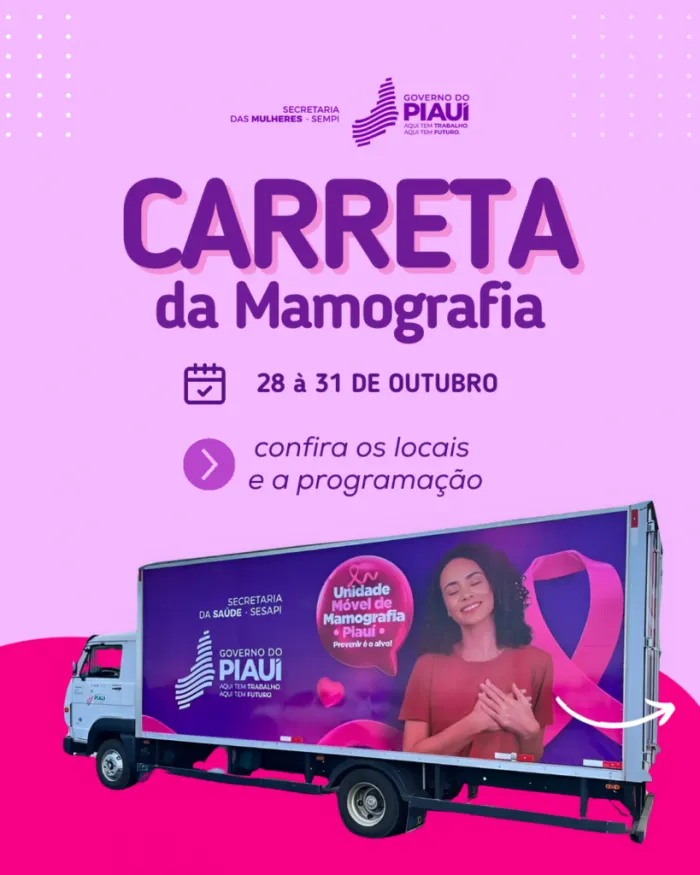 Sempi oferta mamografias gratuitas na Casa da Mulher Brasileira e no Dirceu em Teresina; confira cronograma