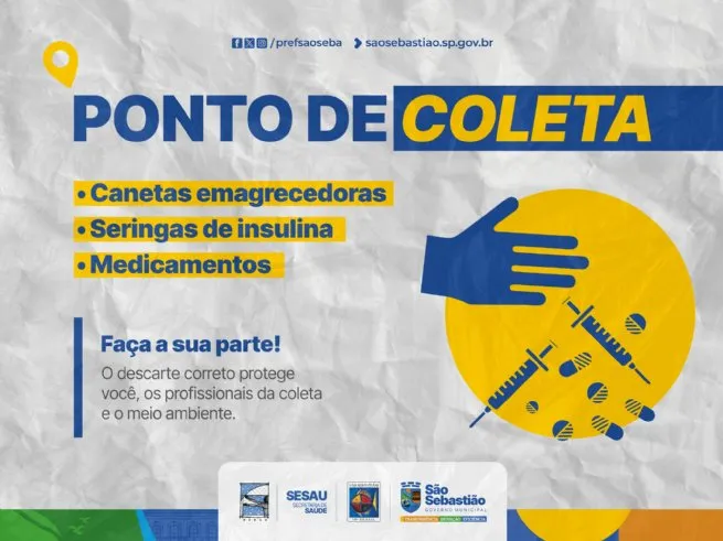 Prefeitura orienta descarte de perfurocortantes e reforça segurança dos coletores de São Sebastião