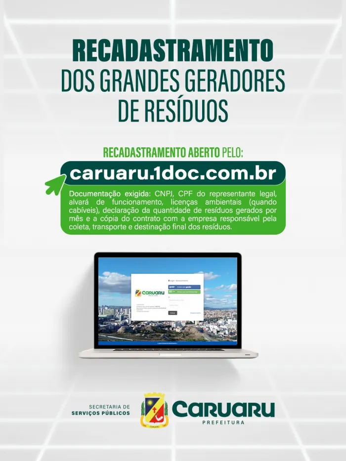 Foto: Reprodução/Prefeitura de Caruaru - PE