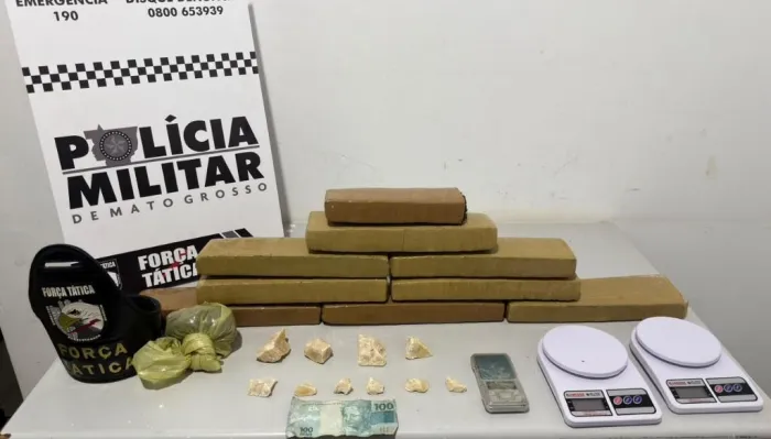 Força Tática apreende dois adolescentes faccionados com tabletes de maconha em Tangará da Serra
