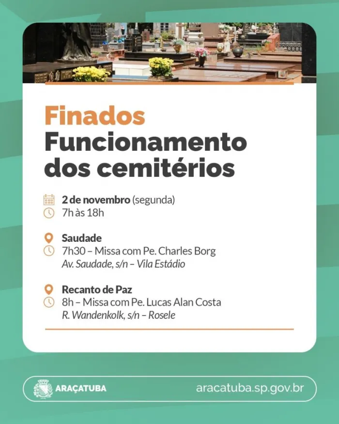 Foto: Reprodução/Prefeitura de Araçatuba - SP